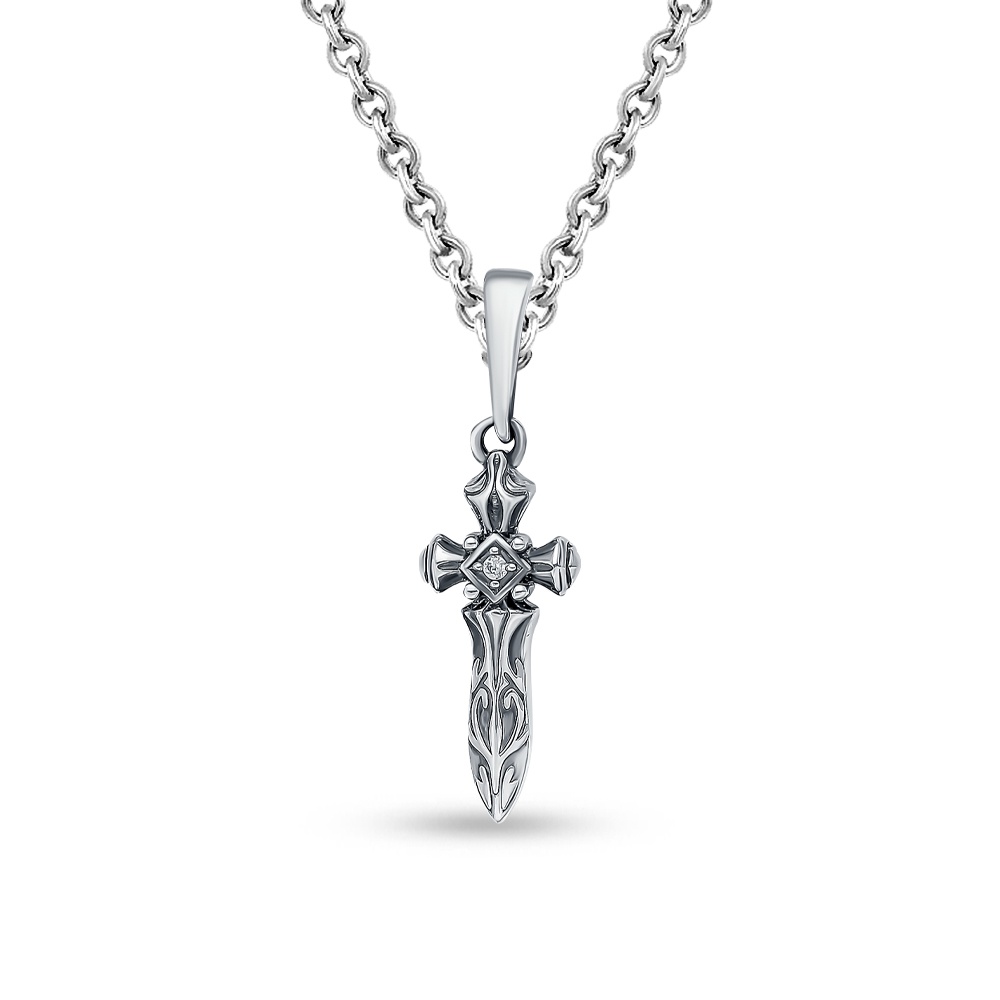 Кулон из серебра с фианитом 585Gold 903002427