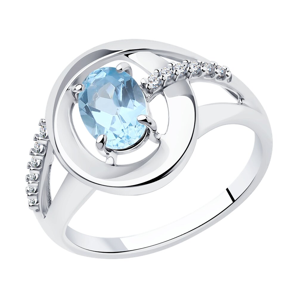 

Кольцо из серебра р. 19 Diamant 94-310-00551-1, фианит\топаз, 94-310-00551-1