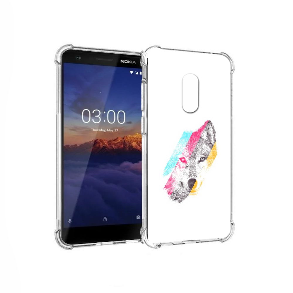 

Чехол MyPads Tocco для Nokia 3.1 волк градиент (PT114125.119.268), Прозрачный, Tocco