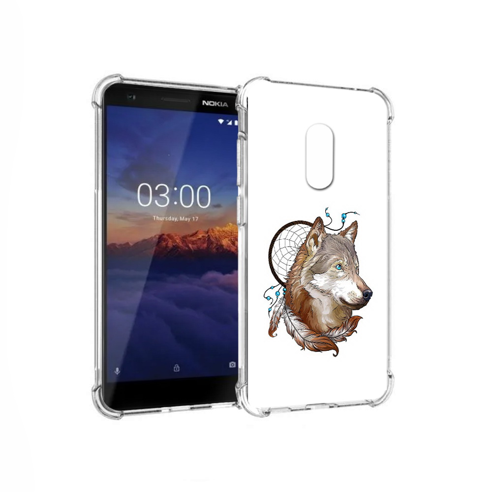 

Чехол MyPads Tocco для Nokia 3.1 волк и ловец снов (PT114125.119.269), Прозрачный, Tocco