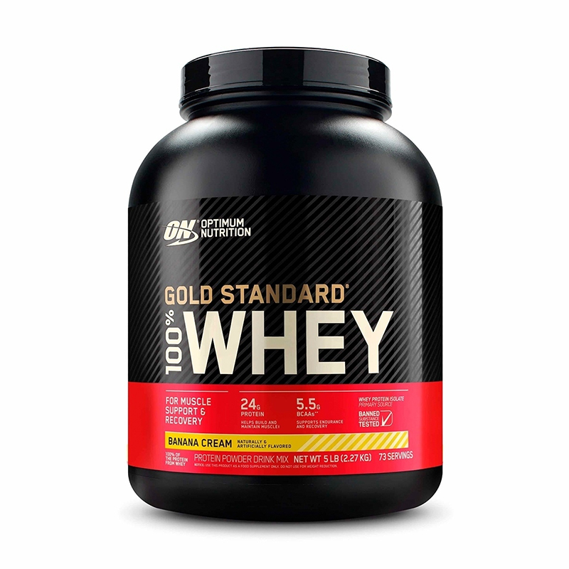 Optimum Nutrition 100% Whey Gold Standard, 2270 г, вкус: банановый крем