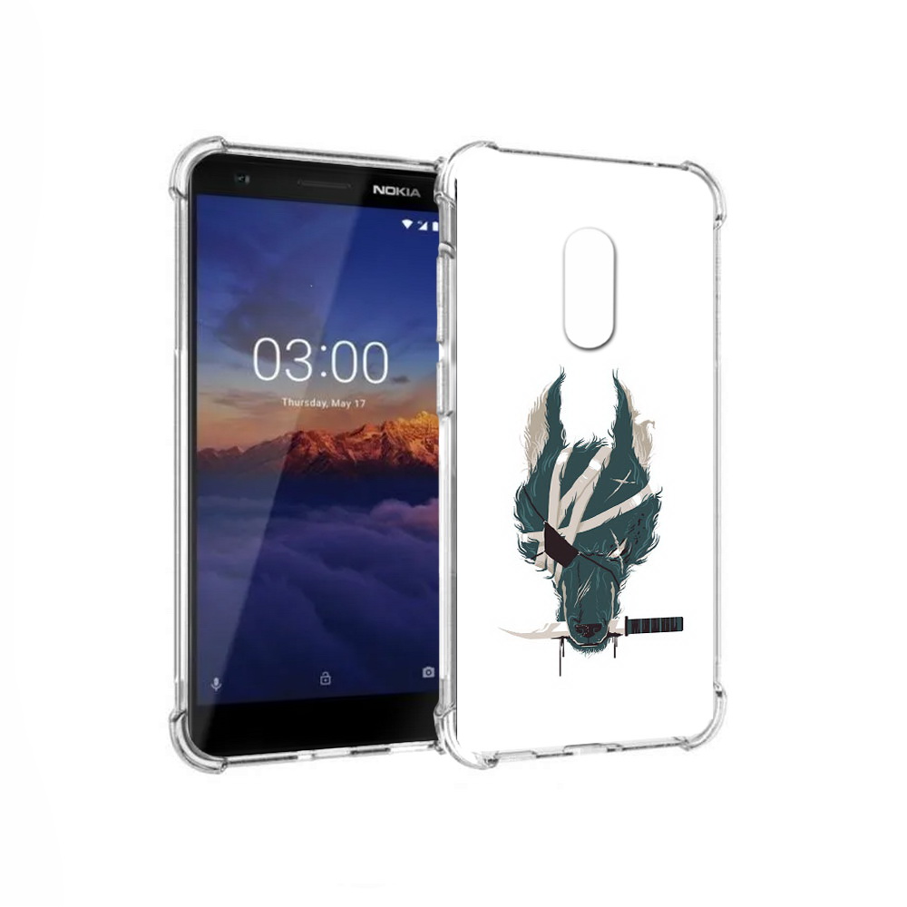 

Чехол MyPads Tocco для Nokia 3.1 волк-разбойник (PT114125.119.271), Прозрачный, Tocco