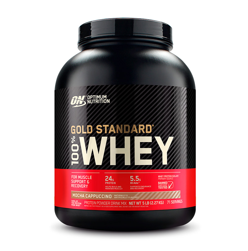 Optimum Nutrition 100% Whey Gold Standard, 2270 г, вкус: мока-капучино