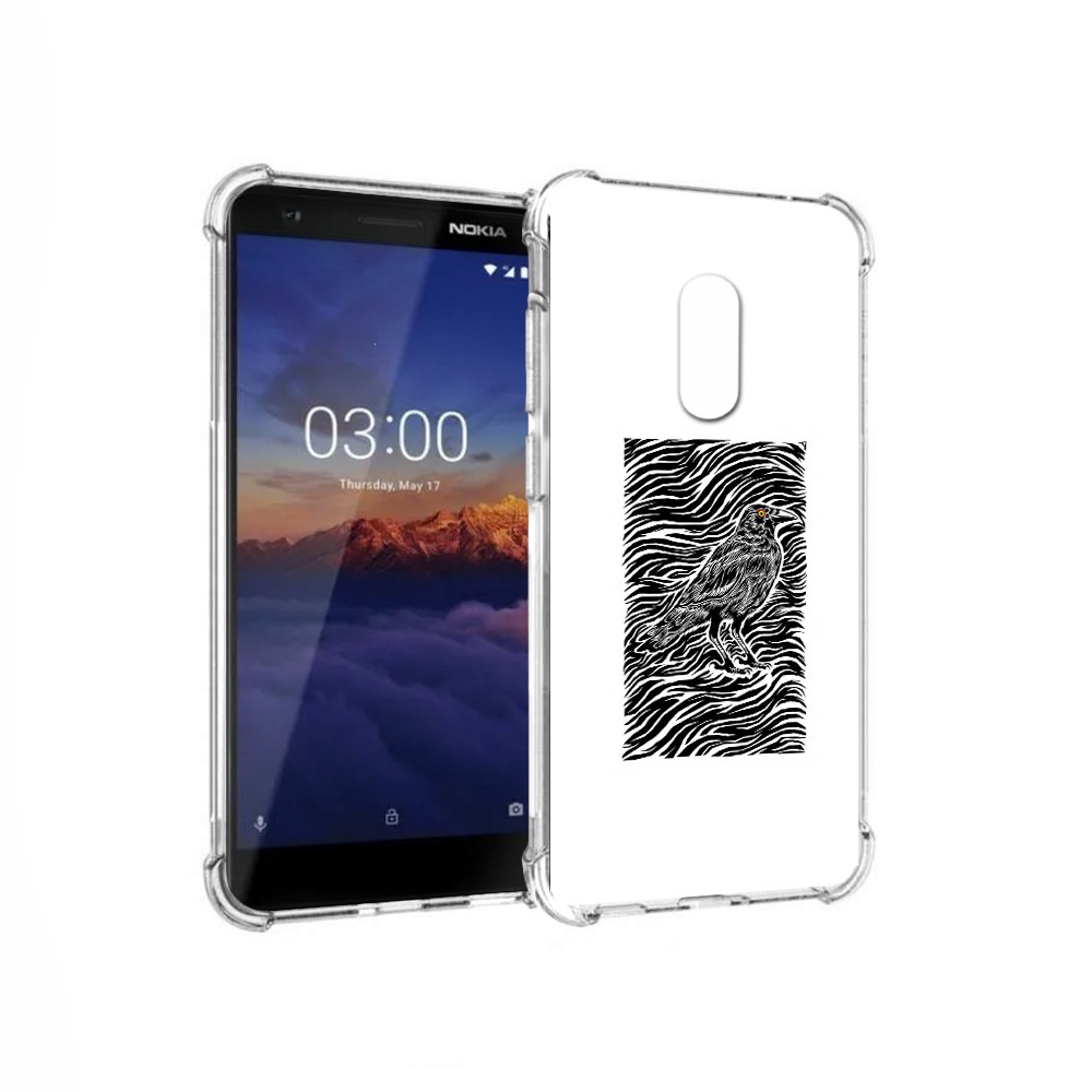 

Чехол MyPads Tocco для Nokia 3.1 ворон в абстракции (PT114125.119.272), Прозрачный, Tocco