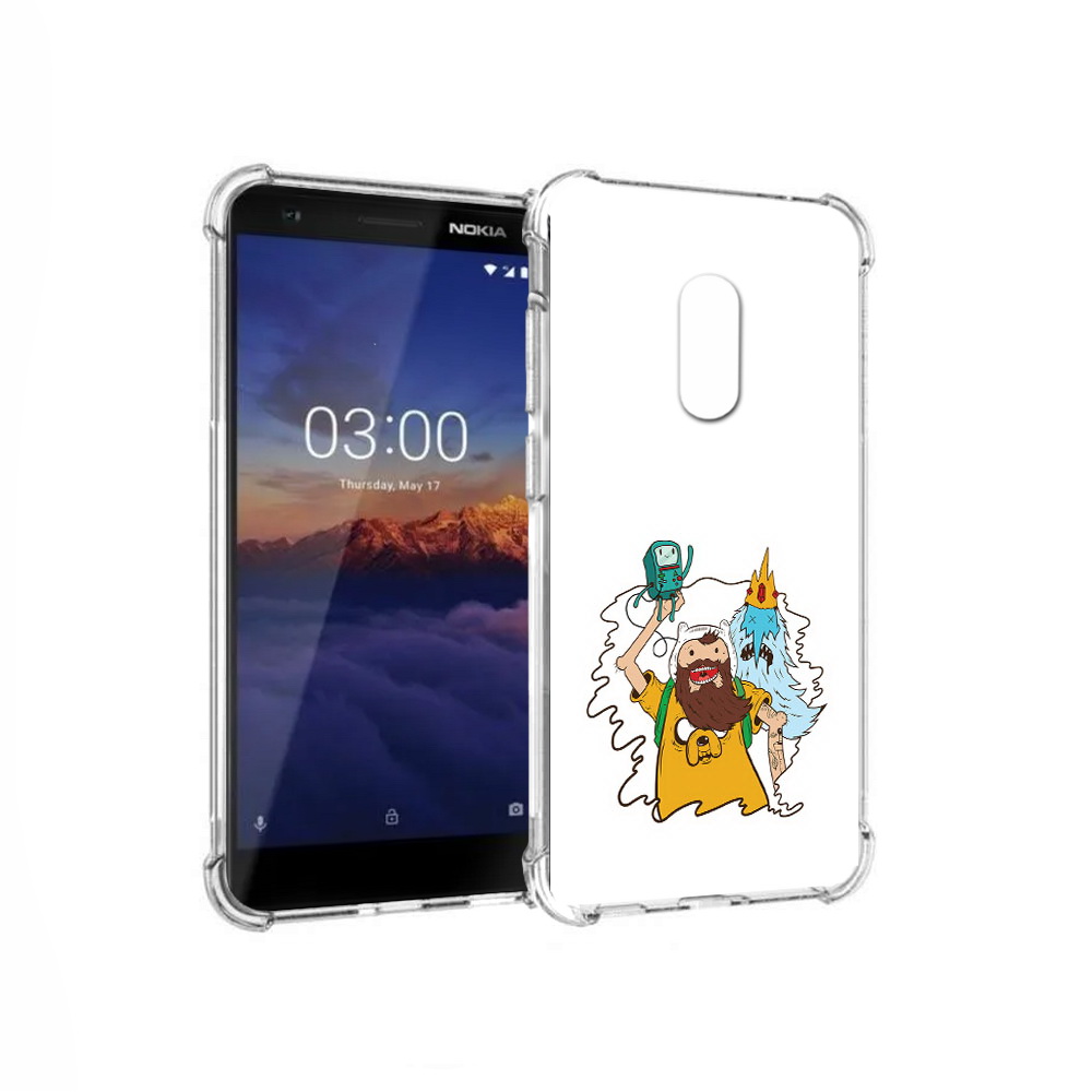 

Чехол MyPads Tocco для Nokia 3.1 время приключений старый Финн (PT114125.119.279), Прозрачный, Tocco