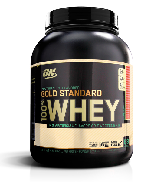 фото Optimum nutrition 100% whey gold standard natural, 2270 г, вкус: натуральная клубника