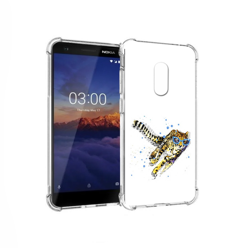 

Чехол MyPads Tocco для Nokia 3.1 гепард в очках (PT114125.119.287), Прозрачный, Tocco