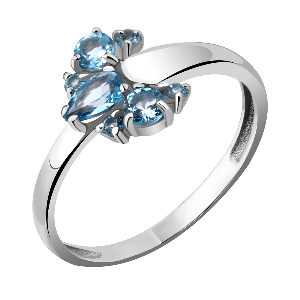

Кольцо из серебра с топазом р. , Aquamarine 6567505_925_р, 6567505_925_р