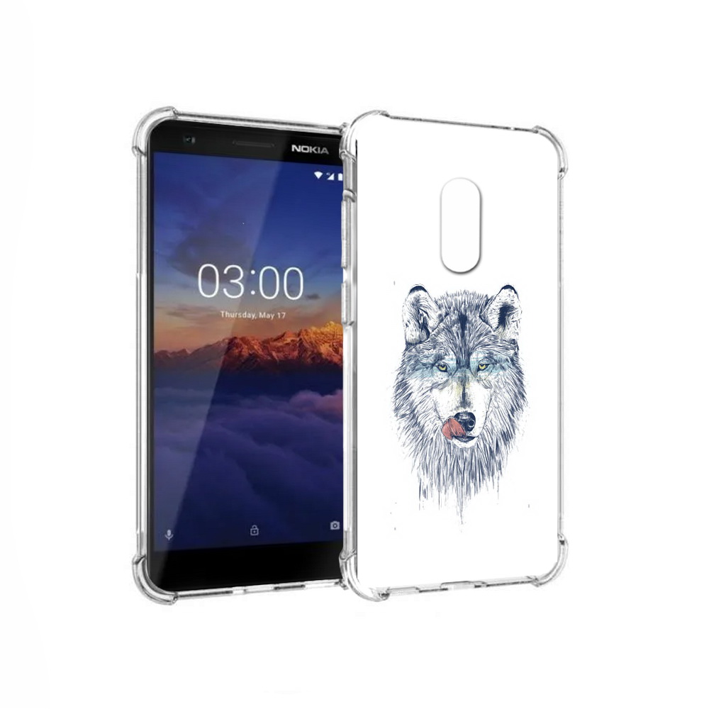 

Чехол MyPads Tocco для Nokia 3.1 голодгый волк (PT114125.119.292), Прозрачный, Tocco