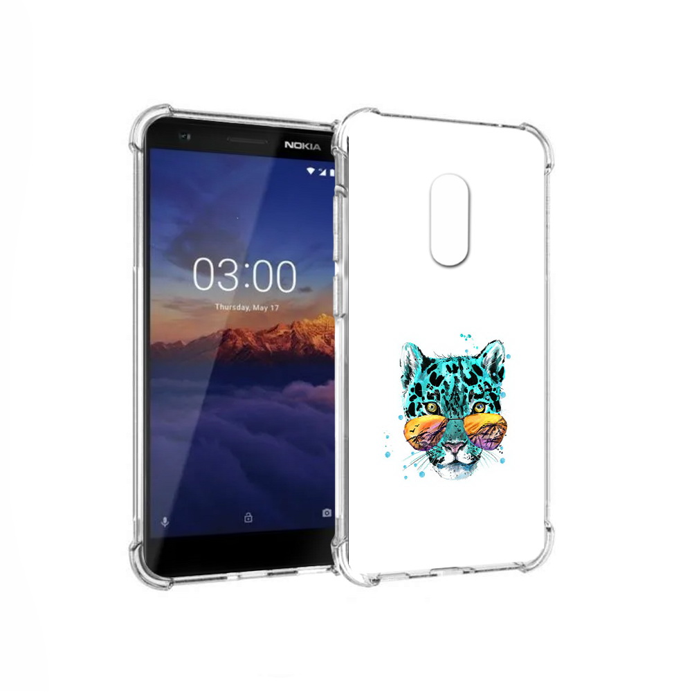 

Чехол MyPads Tocco для Nokia 3.1 голубой лео (PT114125.119.294), Прозрачный, Tocco