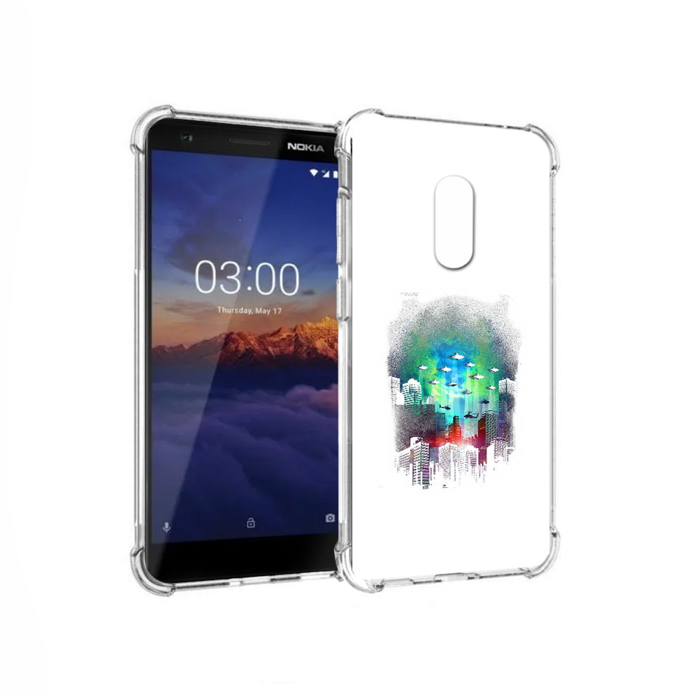 

Чехол MyPads Tocco для Nokia 3.1 город в свечении (PT114125.119.296), Прозрачный, Tocco