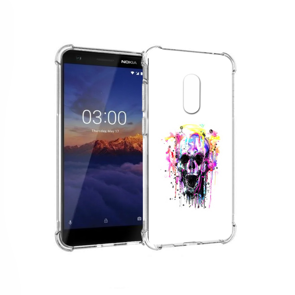 

Чехол MyPads Tocco для Nokia 3.1 граффити череп (PT114125.119.298), Прозрачный, Tocco