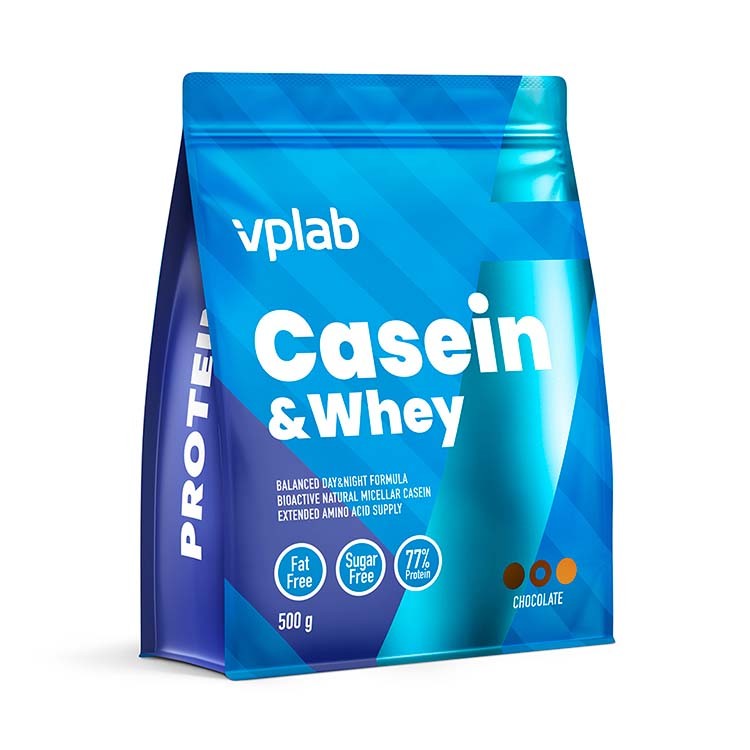 фото Vplab casein & whey, 500 г, вкус: шоколад