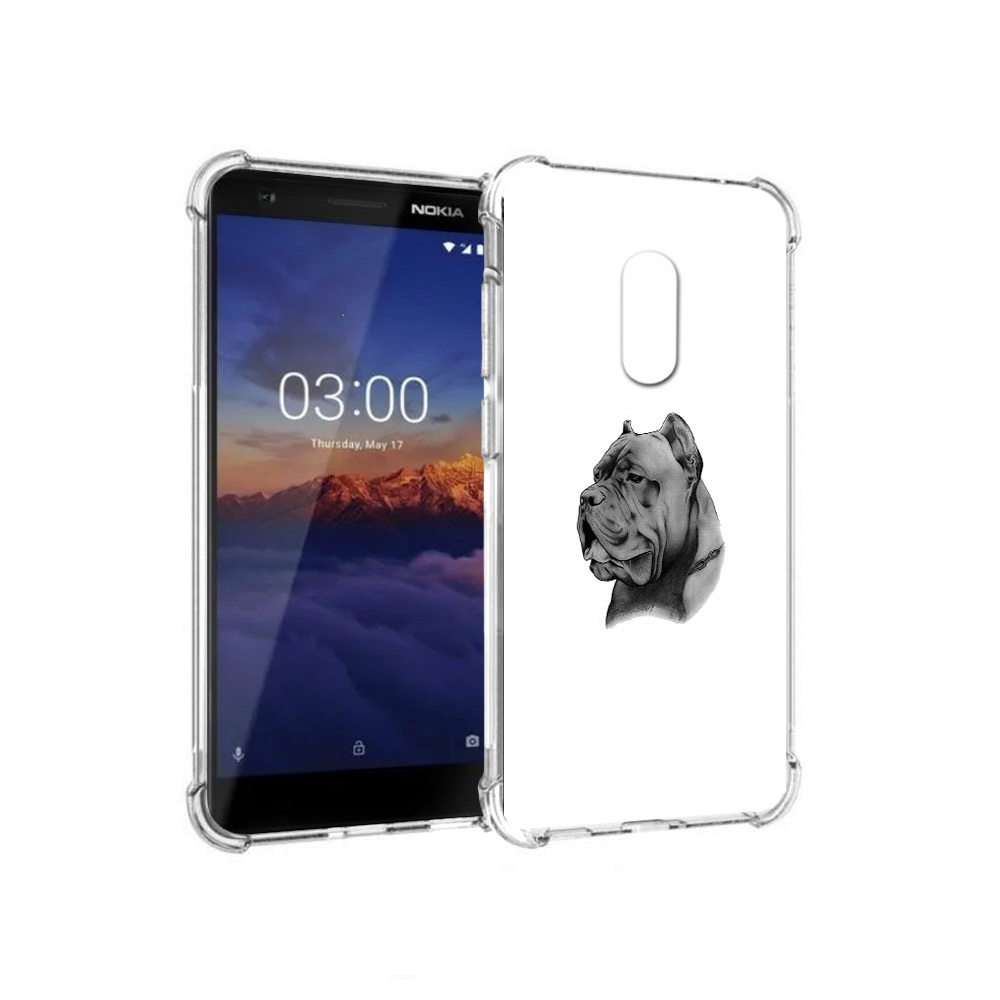 

Чехол MyPads Tocco для Nokia 3.1 грозный бульдог (PT114125.119.300), Прозрачный, Tocco