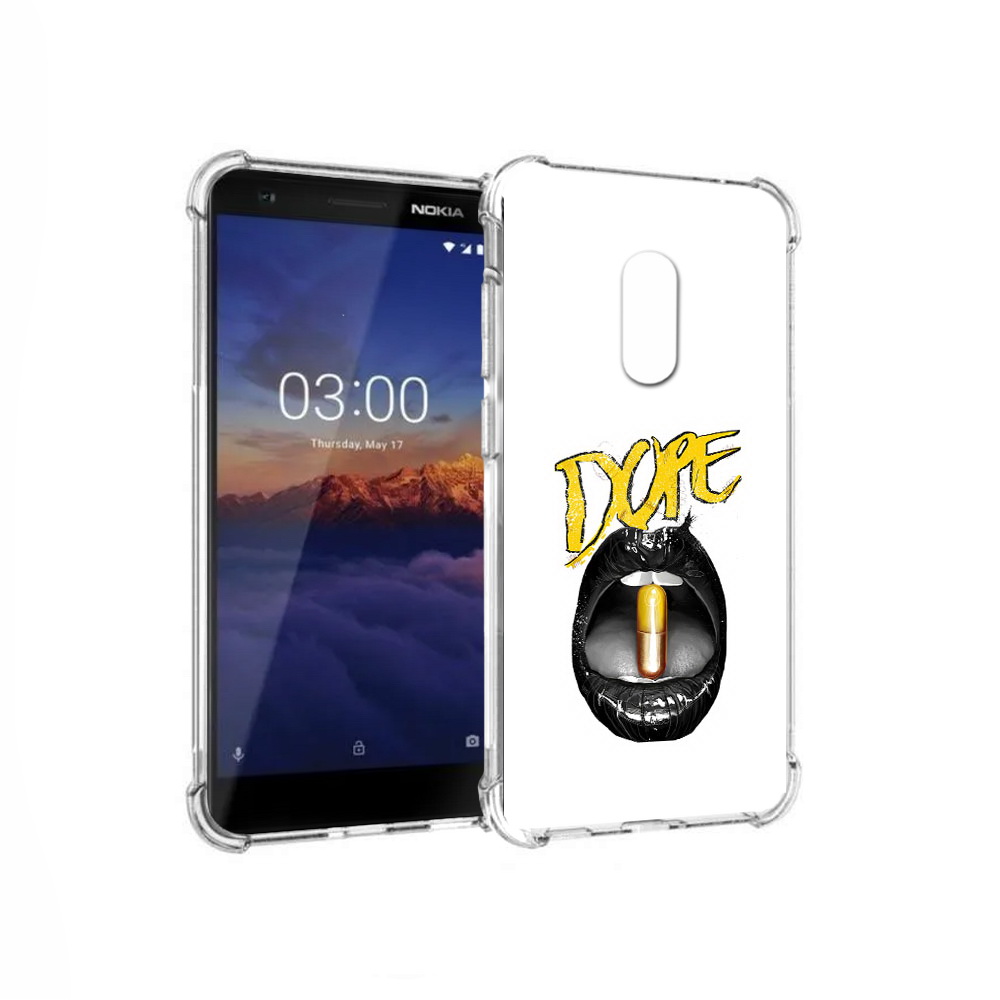

Чехол MyPads Tocco для Nokia 3.1 губы (PT114125.119.303), Прозрачный, Tocco