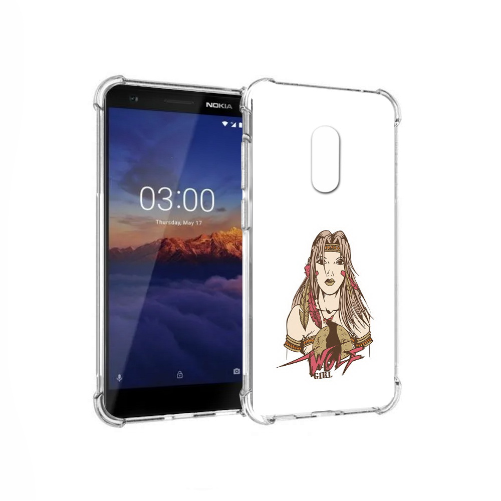 

Чехол MyPads Tocco для Nokia 3.1 девушка волк (PT114125.119.306), Прозрачный, Tocco