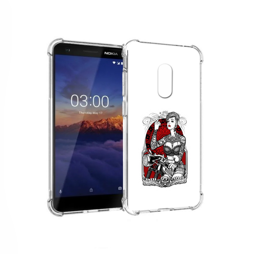 Чехол MyPads Tocco для Nokia 3.1 девушка на мотоцикле (PT114125.119.308)