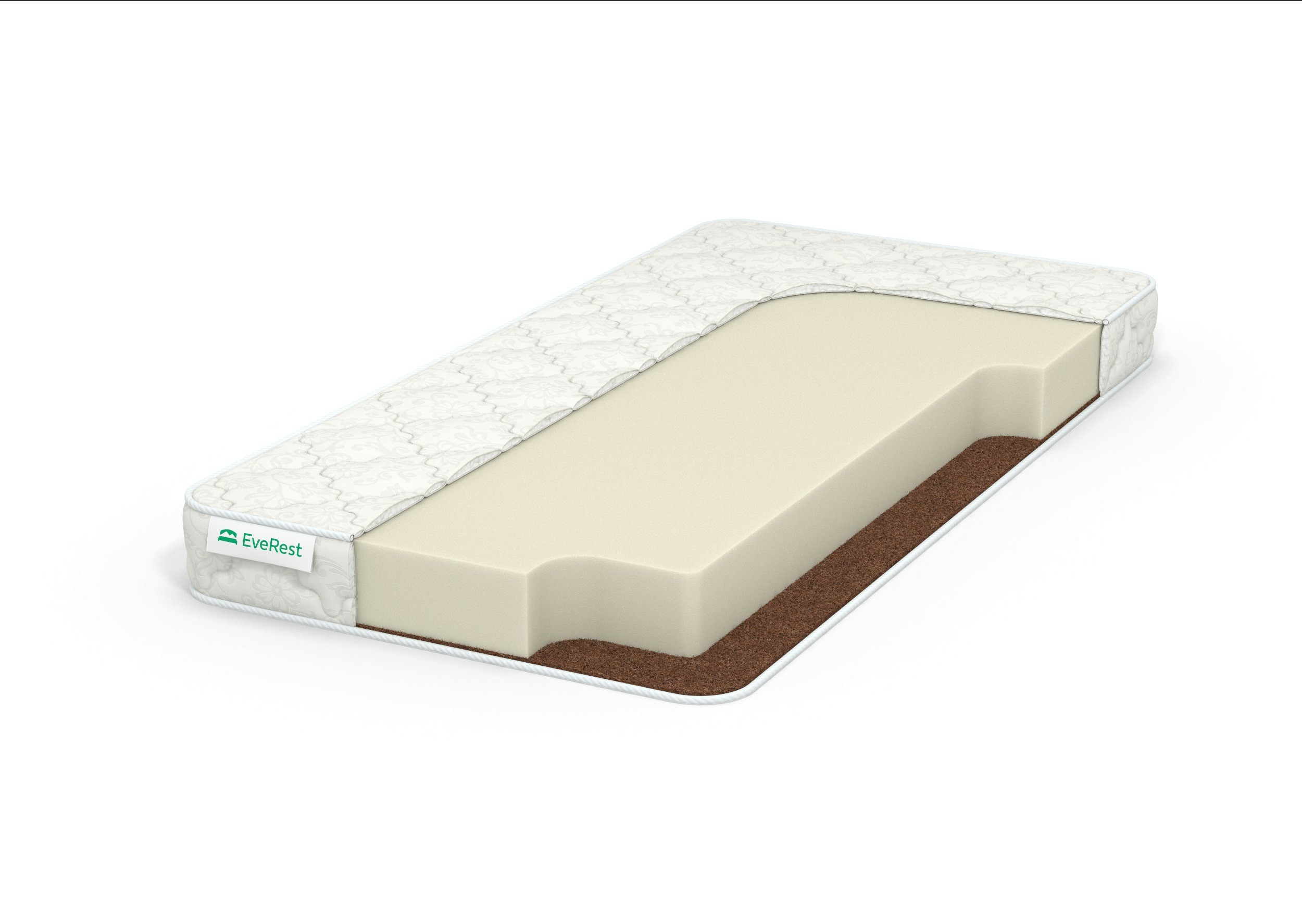 

Матрас EVEREST Ноу Спринг Хард Ролл Эко 210х190, Бежевый;белый;серый;серебристый, Хард Ролл Эко