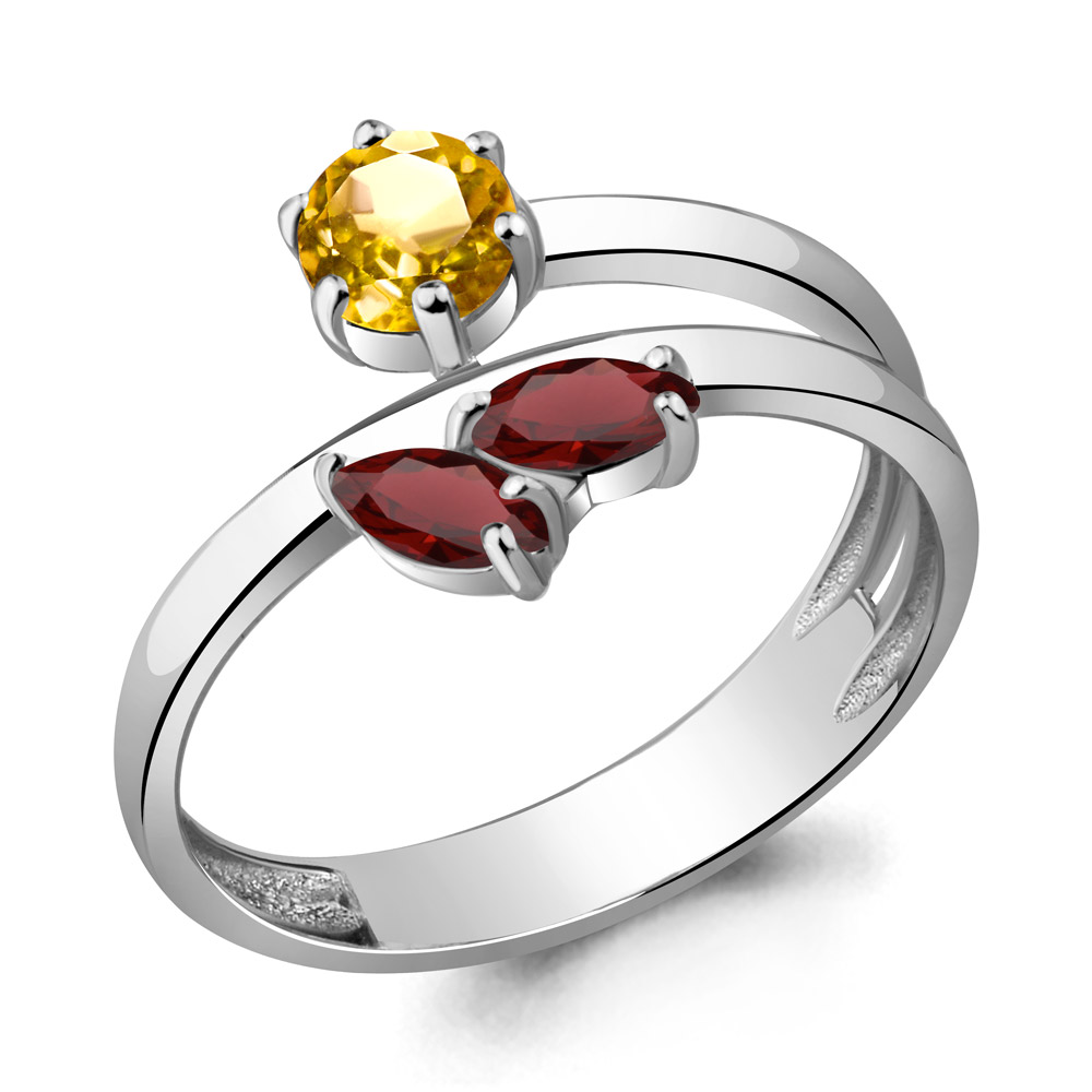 

Кольцо из серебра с гранатом р. , Aquamarine 6567637_925_р, 6567637_925_р