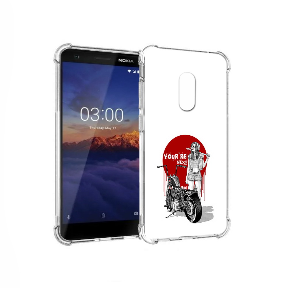 Чехол MyPads Tocco для Nokia 3.1 девушка с мотоциклом (PT114125.119.315)