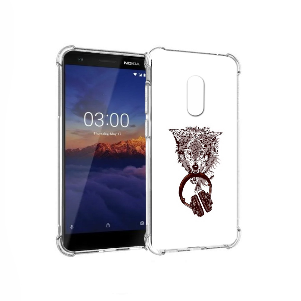 

Чехол MyPads Tocco для Nokia 3.1 дикий волк (PT114125.119.325), Прозрачный, Tocco