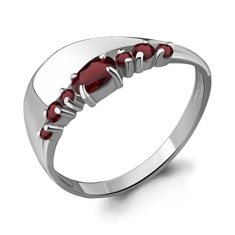 

Кольцо из серебра с гранатом р. , Aquamarine 6568103_925_р, 6568103_925_р