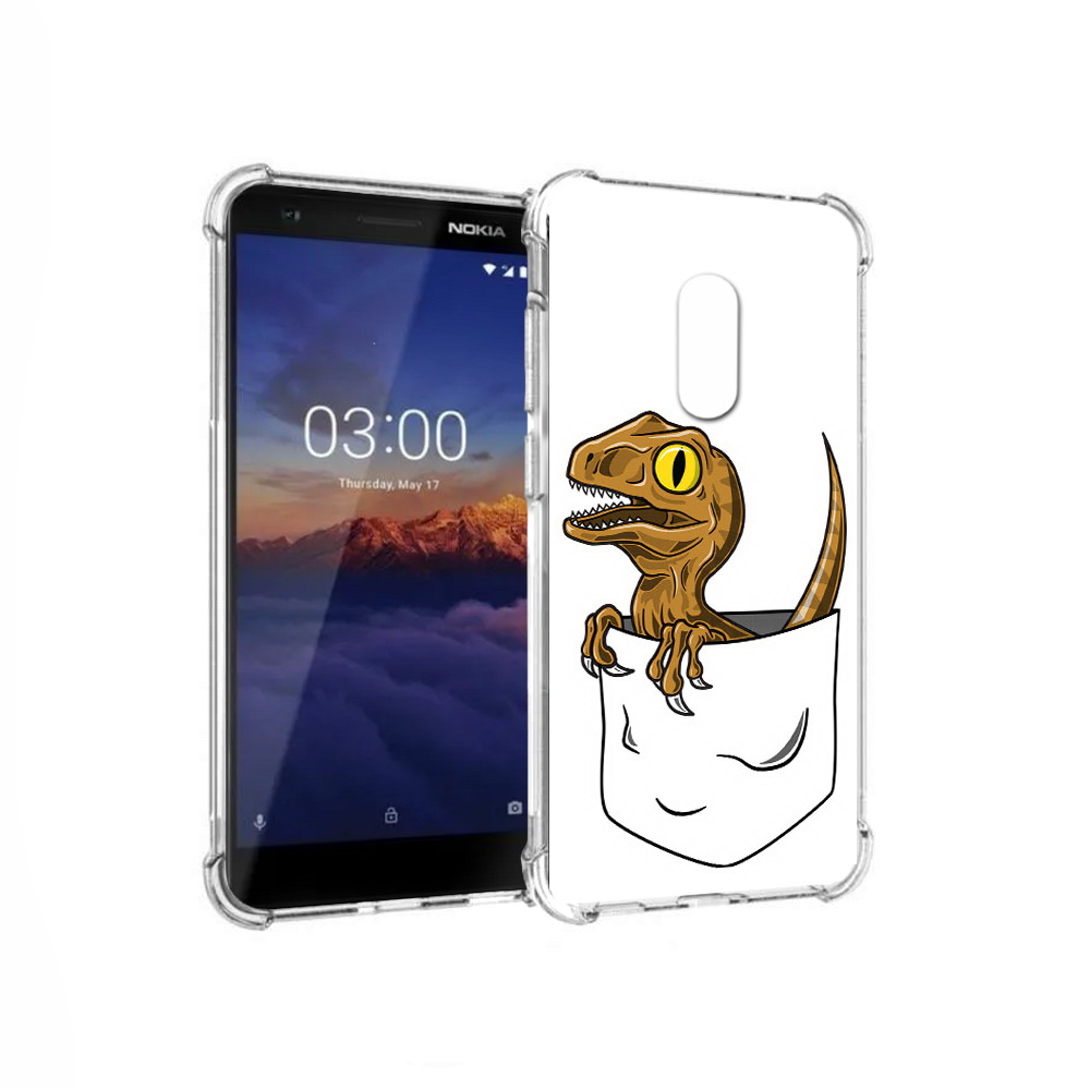 

Чехол MyPads Tocco для Nokia 3.1 динозавр в кармане (PT114125.119.327), Прозрачный, Tocco