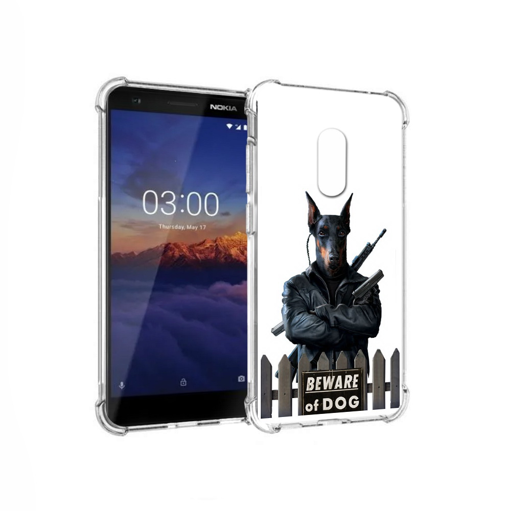 

Чехол MyPads Tocco для Nokia 3.1 доберман (PT114125.119.332), Прозрачный, Tocco