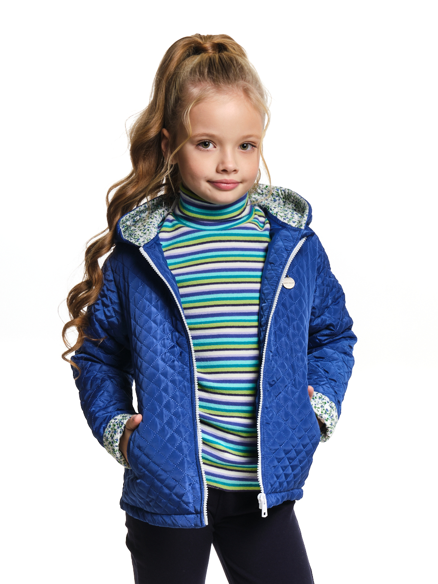 фото Куртка для девочек mini maxi ud 7311 цв. синий р. 104