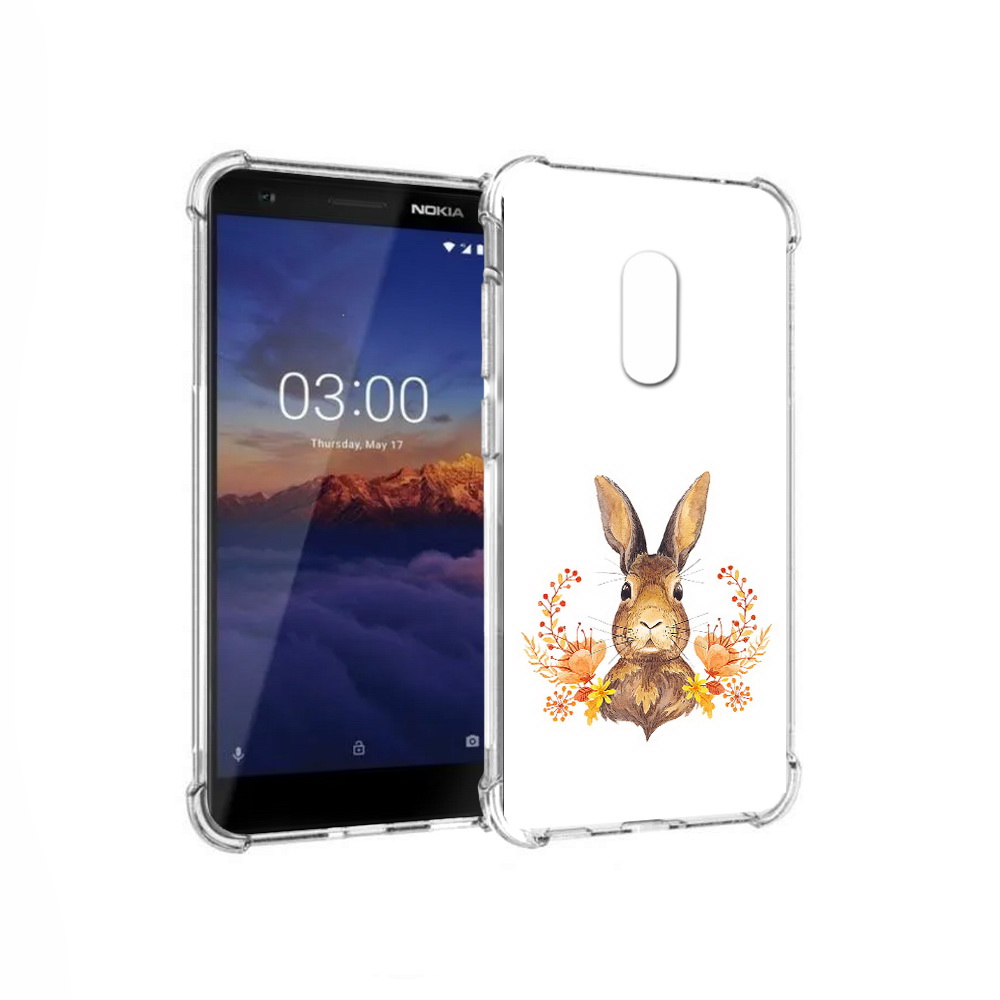

Чехол MyPads Tocco для Nokia 3.1 зайка в цветах (PT114125.119.349), Прозрачный, Tocco