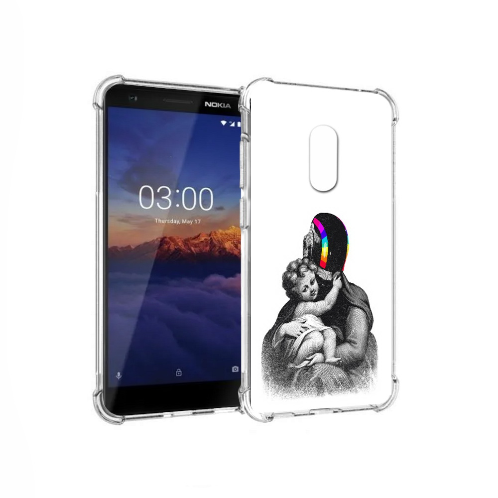 

Чехол MyPads Tocco для Nokia 3.1 защитник в шлеме (PT114125.119.350), Прозрачный, Tocco