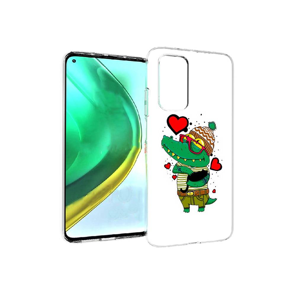 

Чехол MyPads Tocco для Xiaomi Mi 10T Pro Влюбленный крокодил (PT154683.267.48), Прозрачный, Tocco