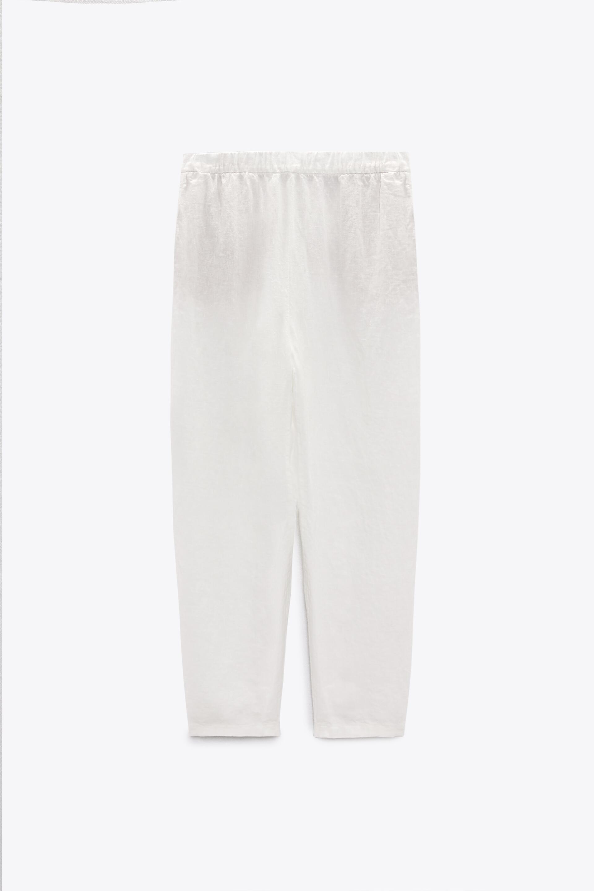 

Брюки женские ZARA 04043252 белые M (доставка из-за рубежа), 04043252
