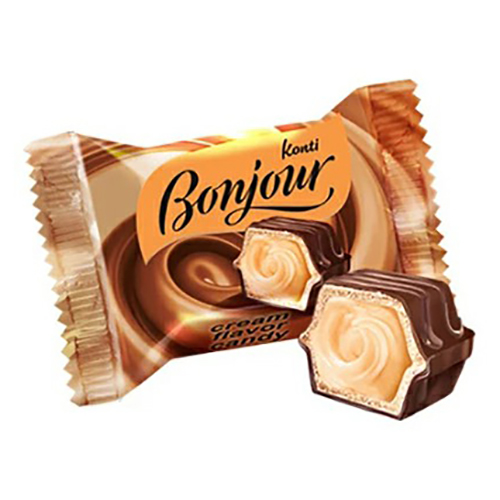 

Конфеты глазированные Bonjour Konti с вафлей и кремовой начинкой ассорти
