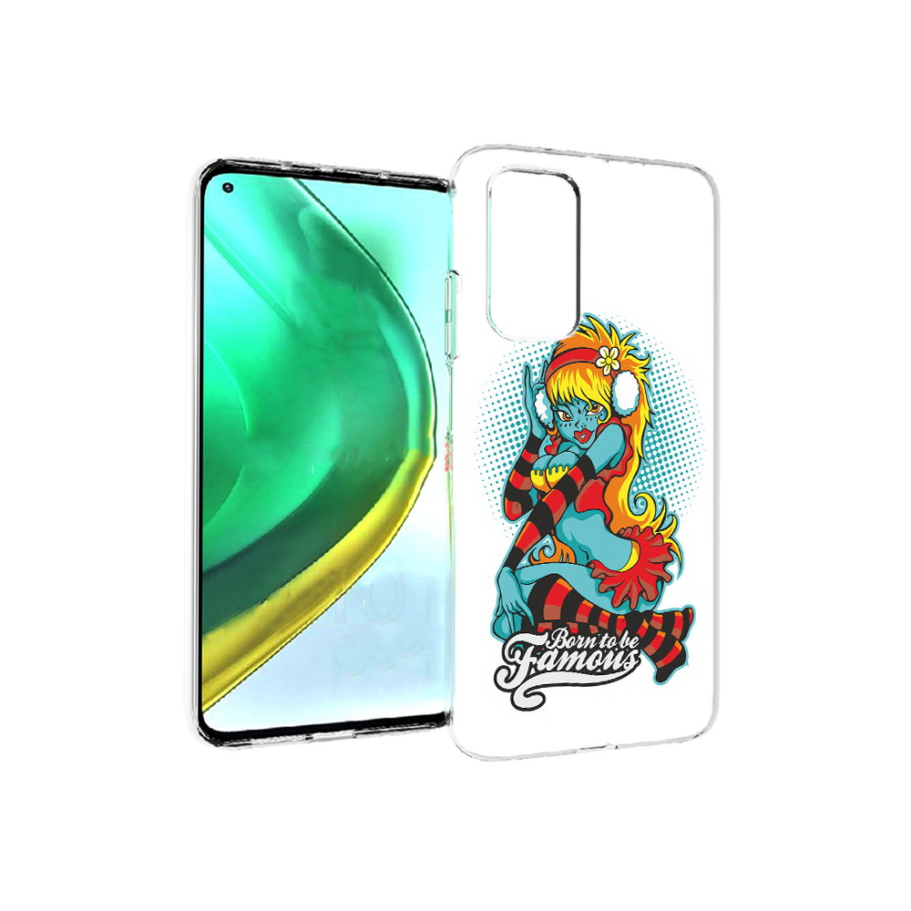 

Чехол MyPads Tocco для Xiaomi Mi 10T Pro нарисованная девушка в наушниках, Прозрачный, Tocco
