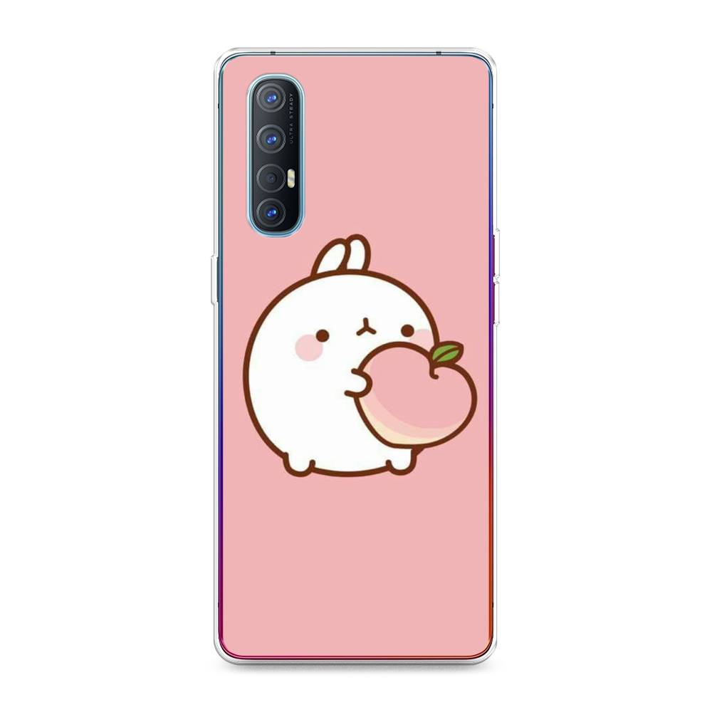 

Чехол Awog на Oppo Reno 3 Pro "Кролик с персиком", Разноцветный, 252550-1