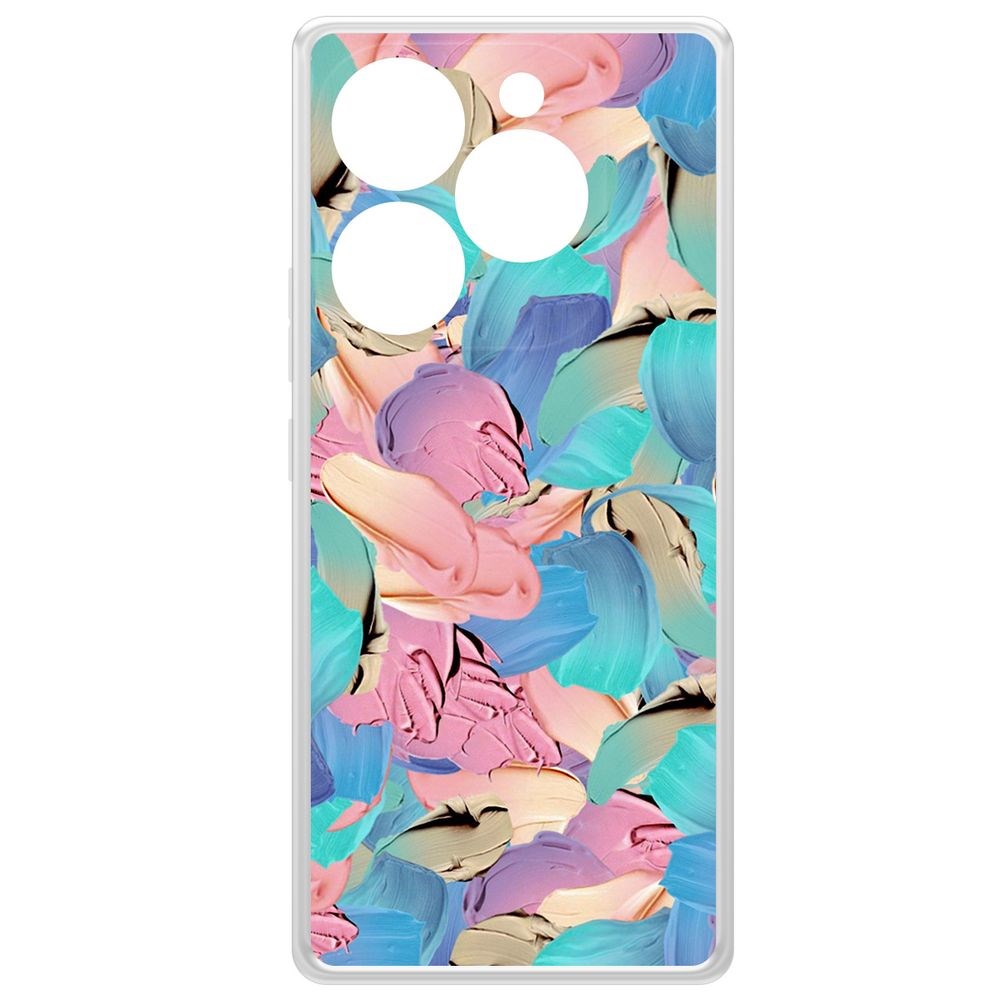 

Чехол-накладка Krutoff Clear Case Абстракт краска для ITEL S23+, Прозрачный