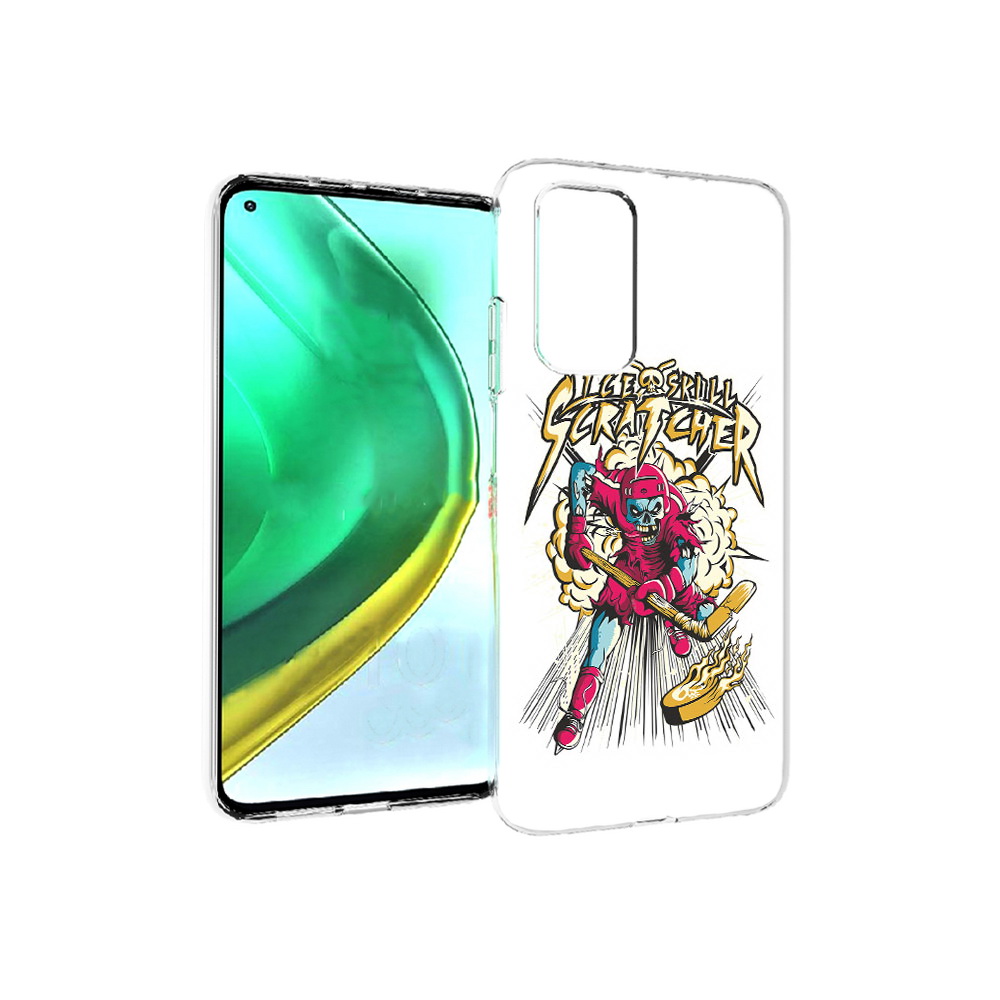 

Чехол MyPads Tocco для Xiaomi Mi 10T Pro нарисованный скелет хоккеист (PT154683.267.514), Прозрачный, Tocco