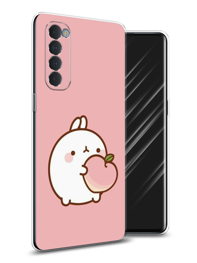 

Чехол Awog на Oppo Reno 4 Pro "Кролик с персиком", Разноцветный, 258950-1