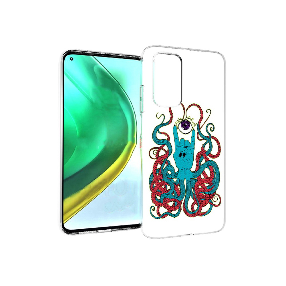 

Чехол MyPads Tocco для Xiaomi Mi 10T Pro осьминог-рука абстракция (PT154683.267.530), Прозрачный, Tocco