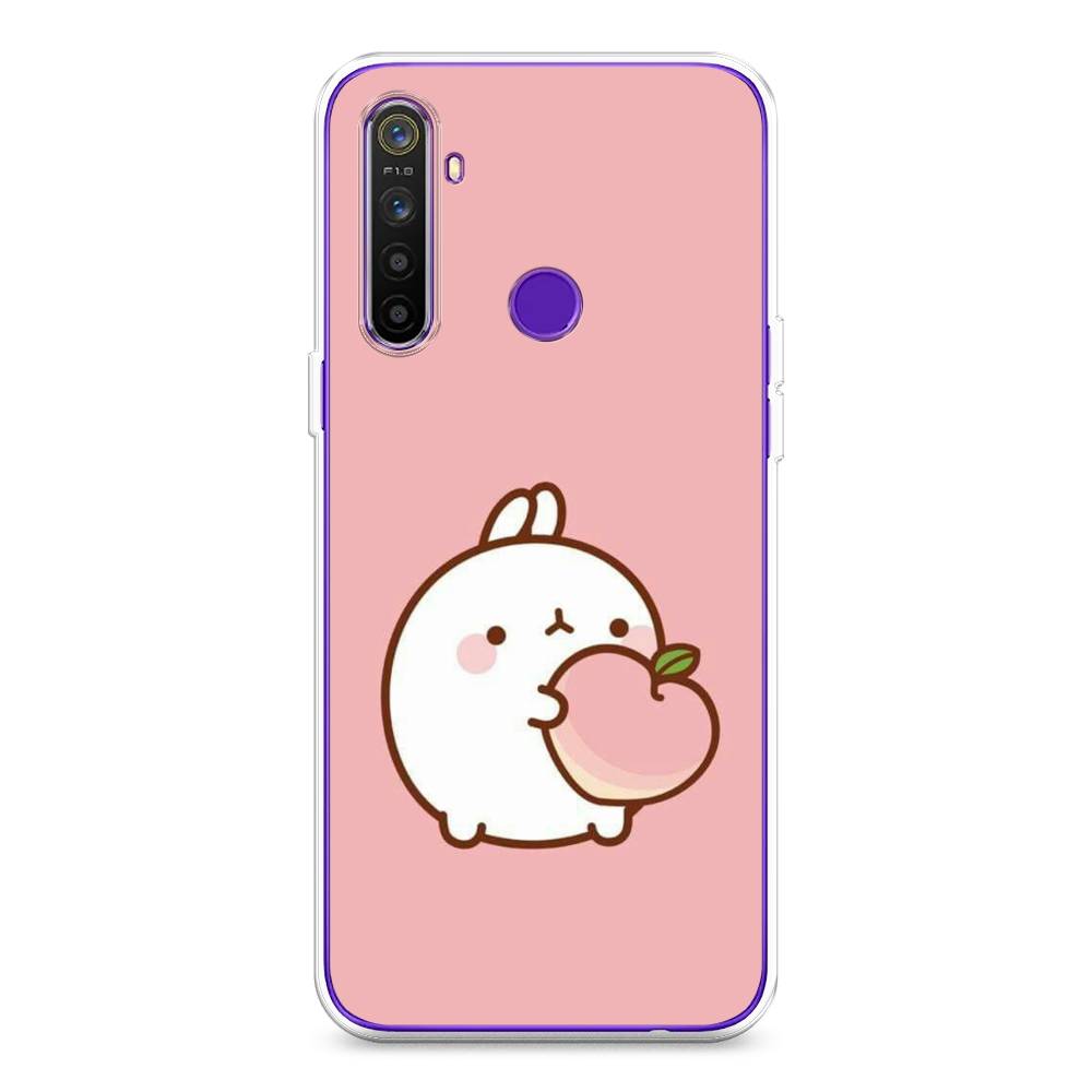 

Чехол Awog на Realme 5 "Кролик с персиком", Разноцветный, 251550-1