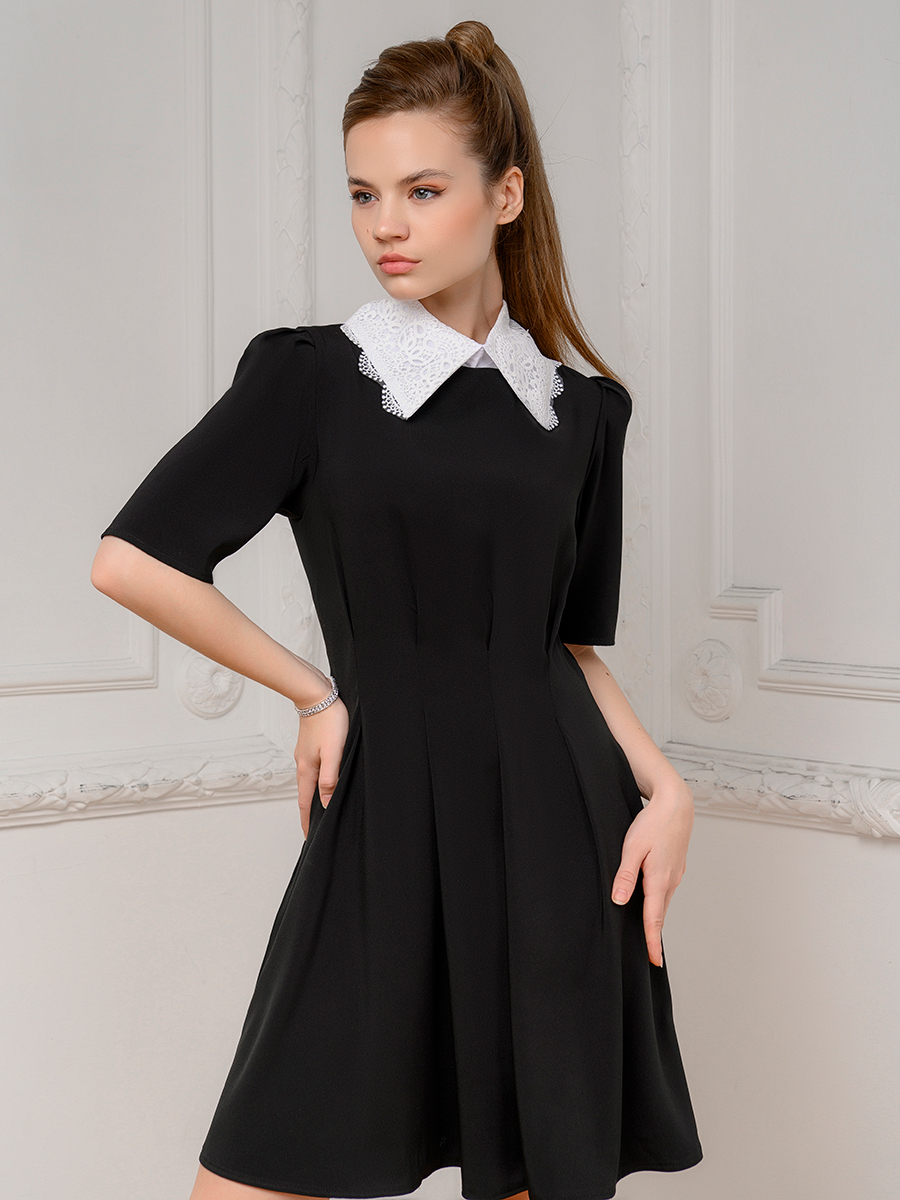 

Платье женское 1001dress 102383 черное 44, Черный, 0102383