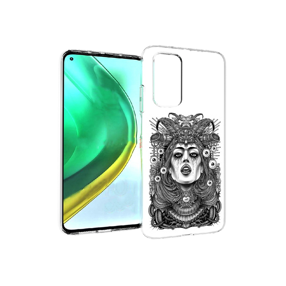 

Чехол MyPads Tocco для Xiaomi Mi 10T Pro портрет девушки черно белый (PT154683.267.551), Прозрачный, Tocco