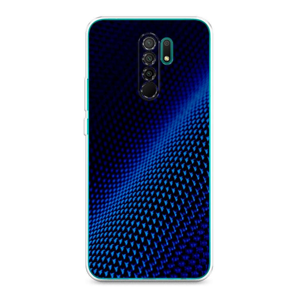 

Чехол Awog на Xiaomi Redmi 9 "Синий карбон", Разноцветный, 38350-3