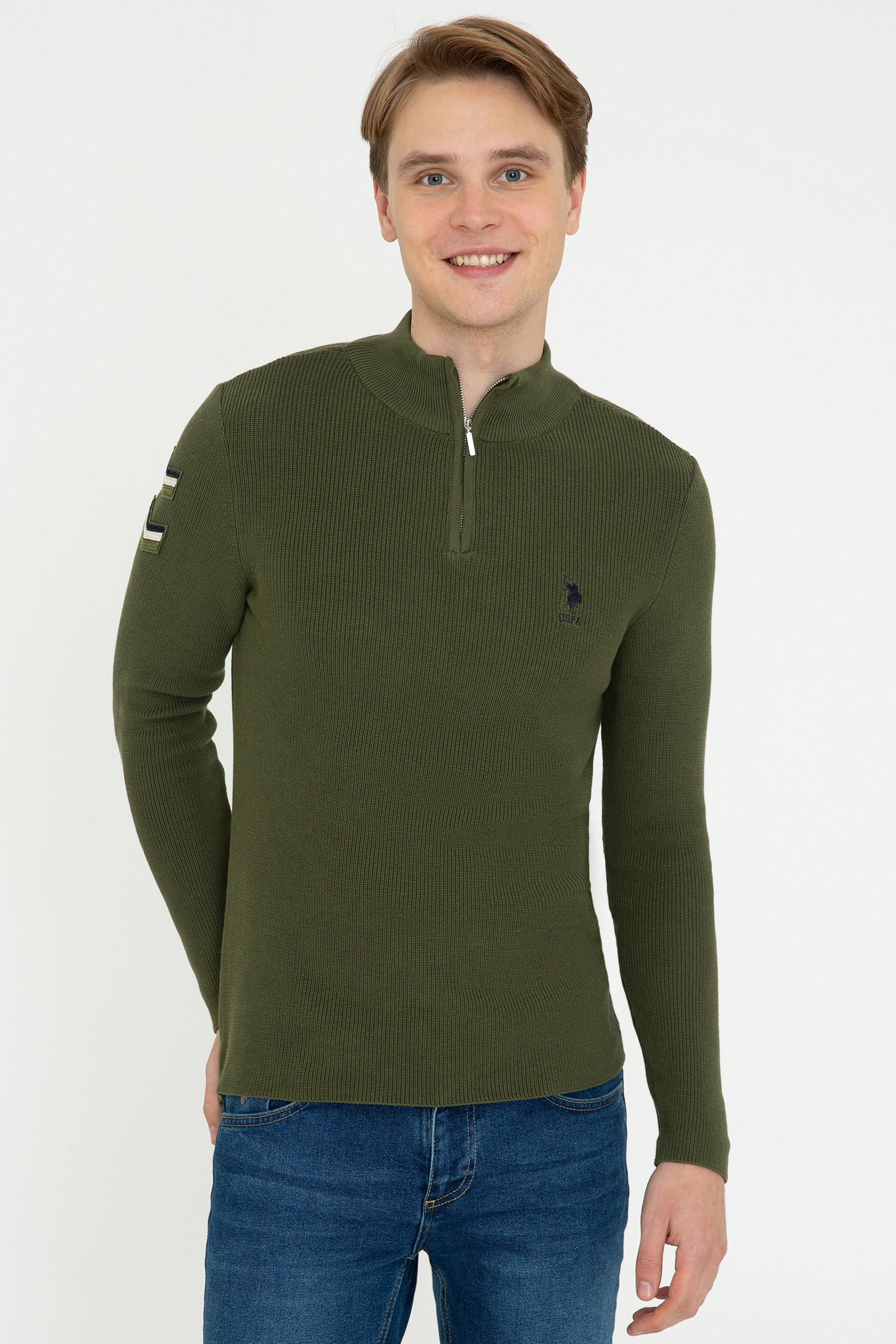 

Джемпер мужской U.S. POLO Assn. G081SZ0TK0SADABA хаки L, G081SZ0TK0SADABA