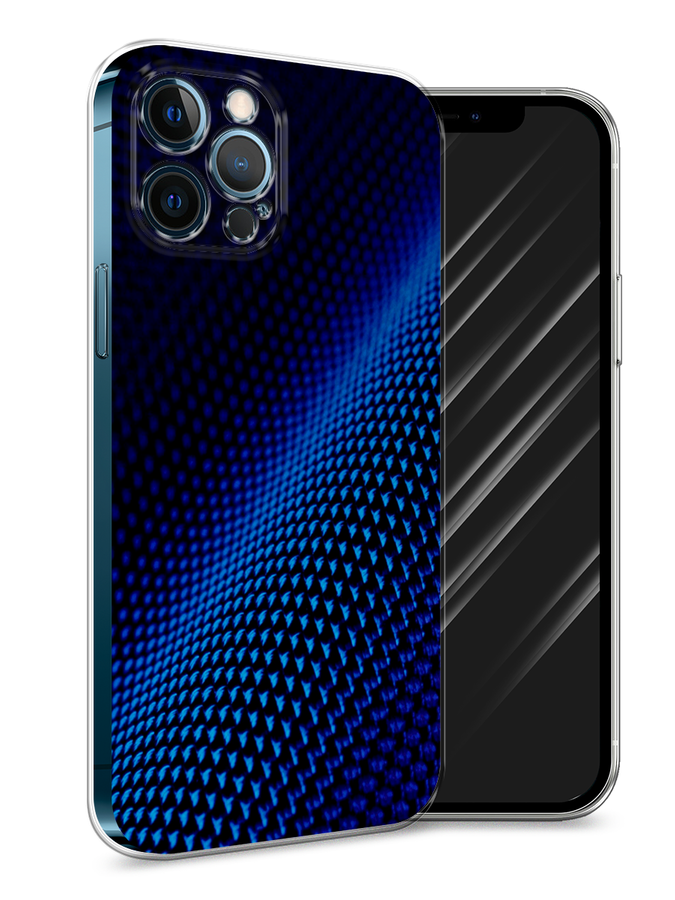 

Чехол Awog на Apple iPhone 12 Pro Max / Айфон 12 Pro Max "Синий карбон", Разноцветный, 12750-3