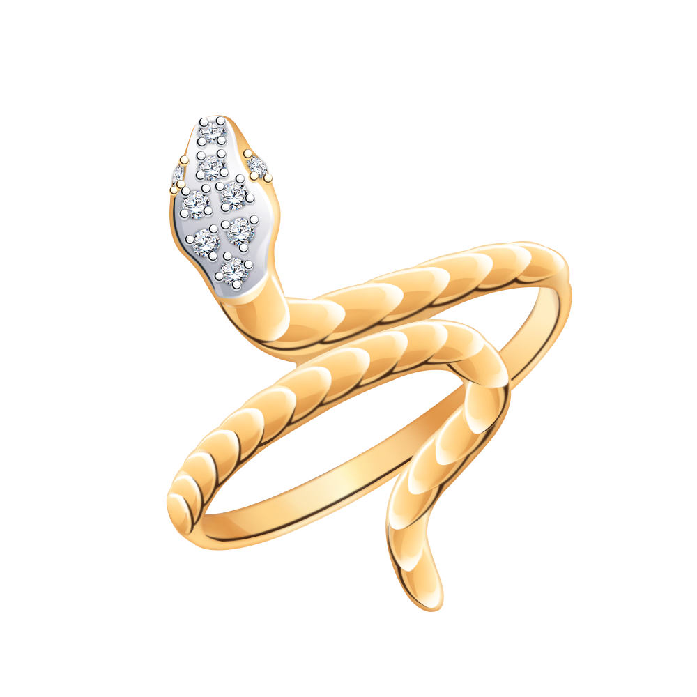 Кольцо из золота р.16,5 Atoll 10950, фианит