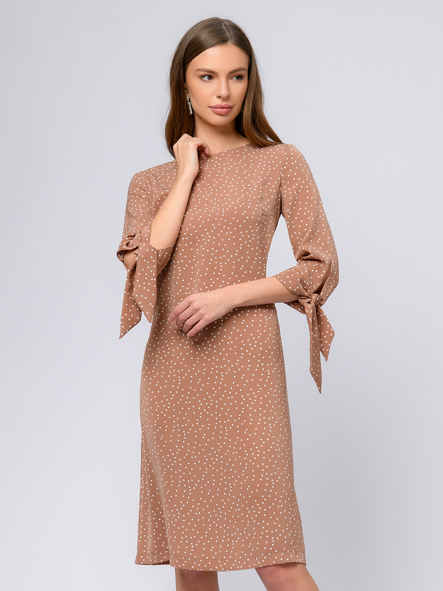 

Платье женское 1001dress 0102558 коричневое 42, Коричневый, 0102558