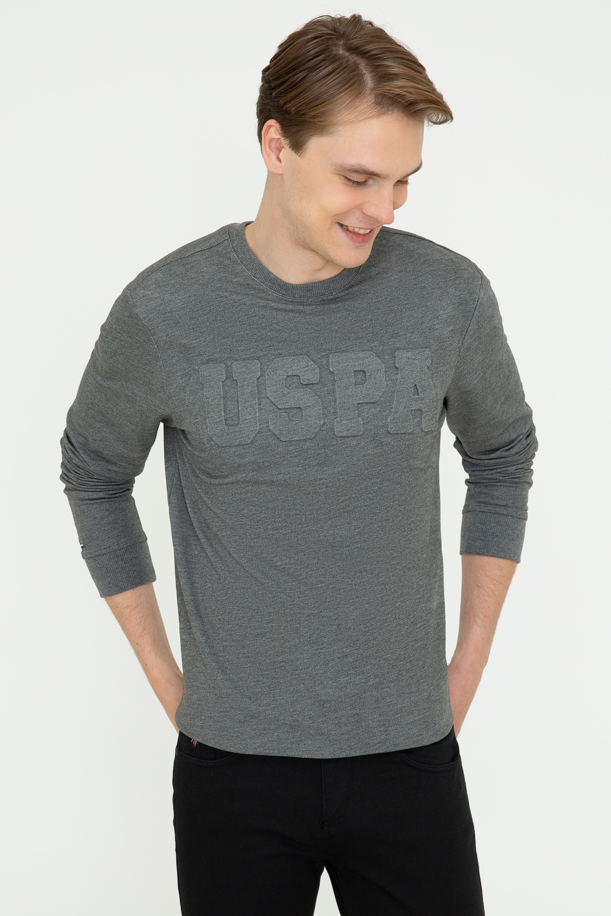 

Свитшот мужской U.S. POLO Assn. G081SZ0820JELLYSK21 серый L, G081SZ0820JELLYSK21