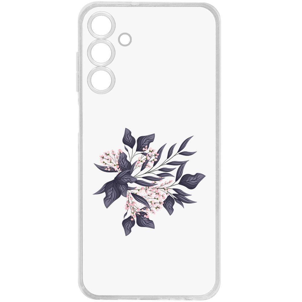 

Чехол-накладка Krutoff Clear Case Розовые бутоны для Samsung Galaxy A15 4G (A155), Прозрачный